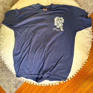 Vintage 90s Original Blue Dave Matthews Band Stone Face T-shirt | XL